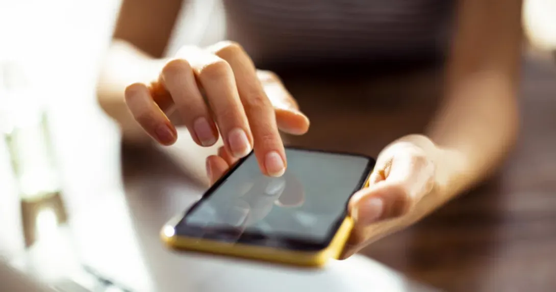 Person using smartphone