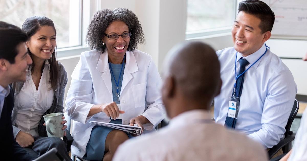 Healthcare professionals in a conference Healthcare professionals in a conference