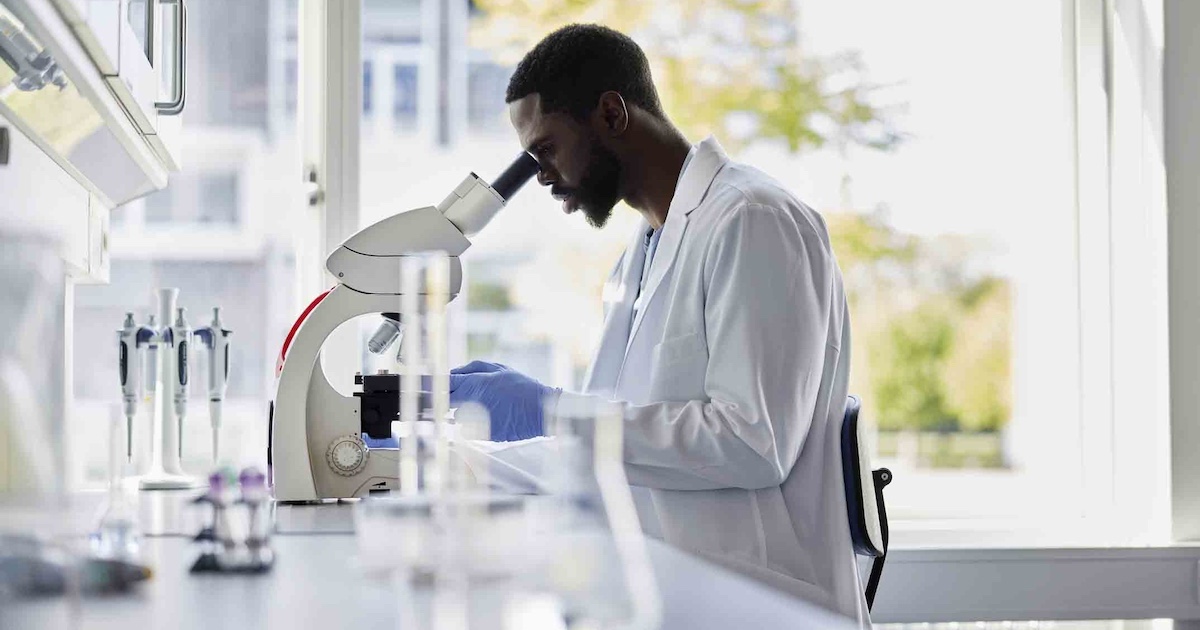 Lab technician at work Lab technician at work