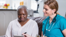 Nurse with a patient Nurse with a patient