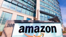 Office building with Amazon sign Office building with Amazon sign