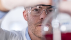 Researcher working in a lab Researcher working in a lab