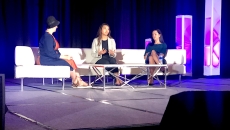 Moderator Sari Kaganoff of Rock Health with Dana Le and Elizabeth Carr Moderator Sari Kaganoff of Rock Health with Dana Le and Elizabeth Carr