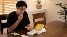 A man using the Detect COVID-19 test A man using the Detect COVID-19 test