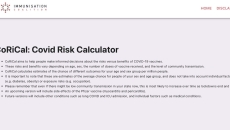 The online COVID-19 Risk Calculator by Immunisation Coalition