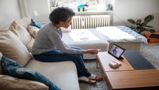 Senior woman on a video telemedicine call with a doctor at home Senior woman on a video telemedicine call with a doctor at home