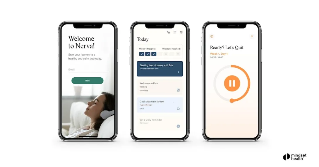 
  Mindset Health's line of hypnosis-based DTx apps
