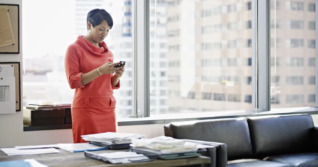 Woman using a smart phone
